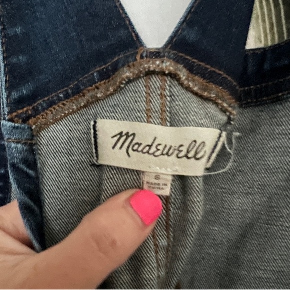 madewell button front skinny overalls sz small - Picture 7 of 8